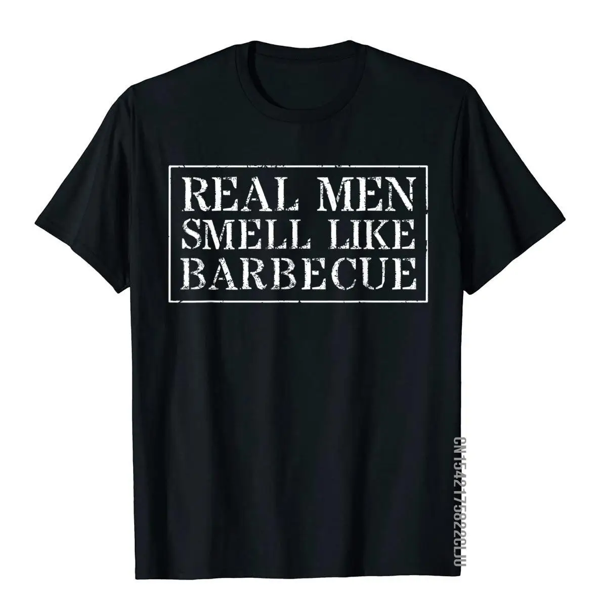 Funny BBQ Grilling Gift Shirt Real Men Smell Like Barbecue T-Shirt__97A3316black