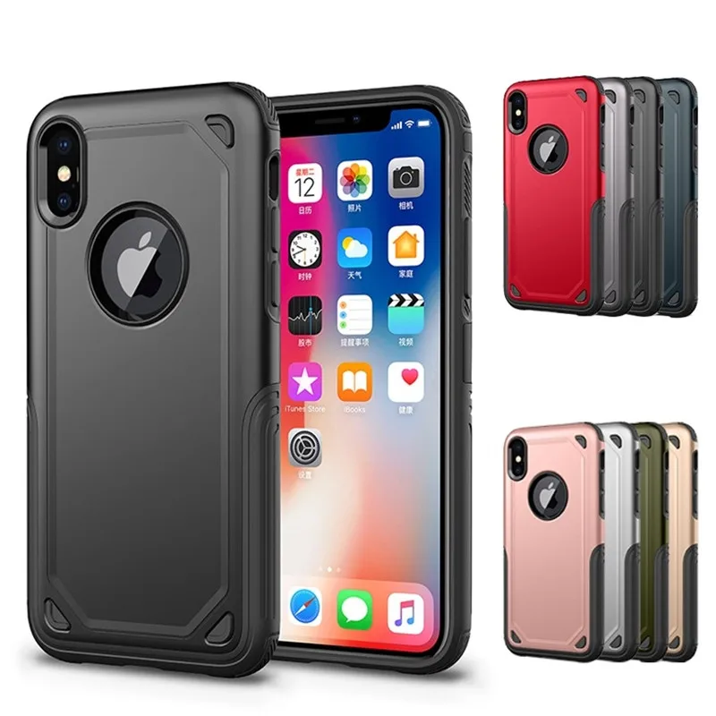 Роскошный противоударный бронированный чехол для телефона iPhone X XS MAX XR 7 8 6 6S Plus