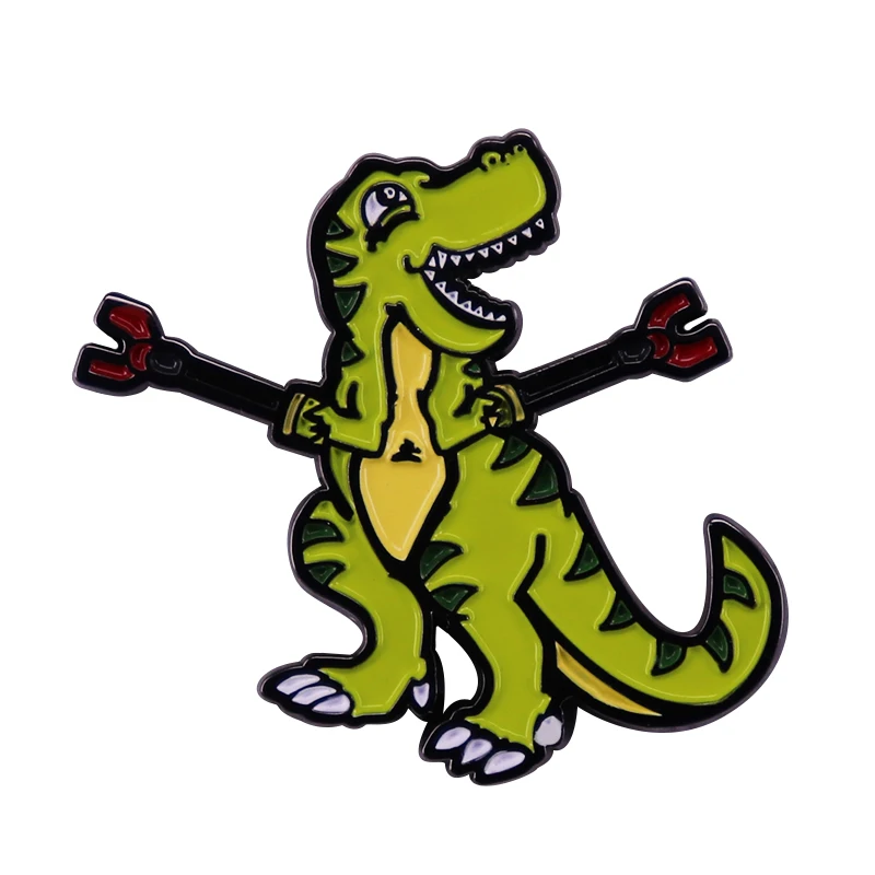 Брошь в виде динозавра T-Rex с эмалью аксессуар для вечеринки тираннозавра |