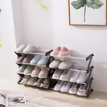

New 4 Layers Z Shape Shoes Rack tower Shelf Storage Organizer Holder Stand Non-woven Fabric Easy Assemble Fashion Multi-purpose
