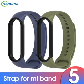 

Hangrui mi band 5 bracelet Strap For Xiaomi Mi Band 5 Wristband Smart Watch Accessories Silicone Soft miband5 Accessories