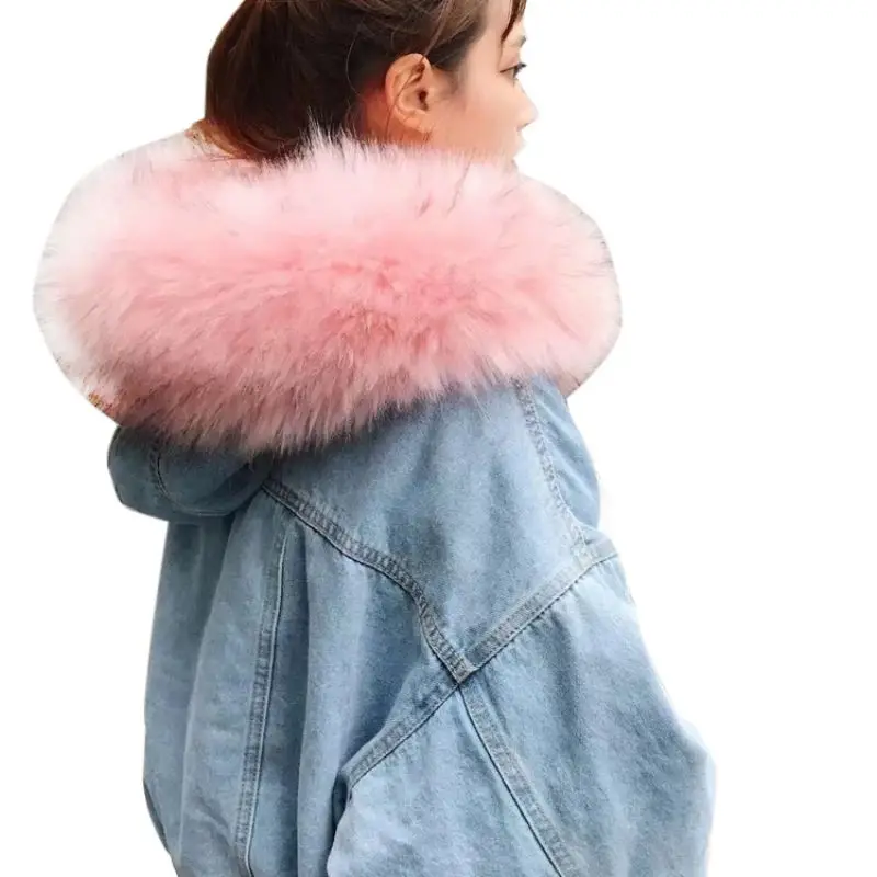 Jacket NEW Winter Thick Jean Jacket Faux Fur Collar Fleece Hooded Denim Coat Female Padded Warm Denim Outwear