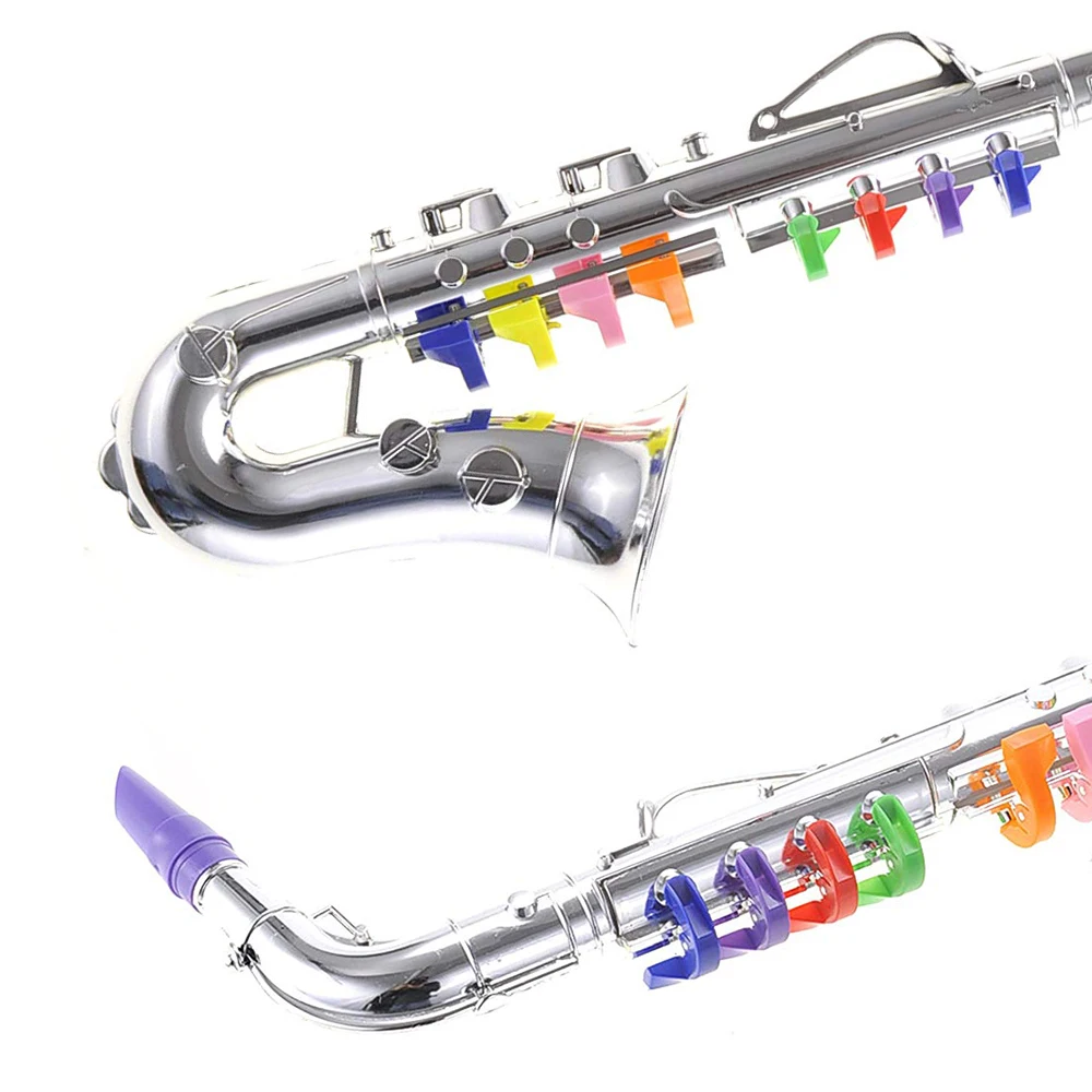 K050030 детский мини музыкальный инструмент реквизит детский музыкальный игровой инструмент детский симулятор саксофон детский подарок серебряный/золотой цвет
