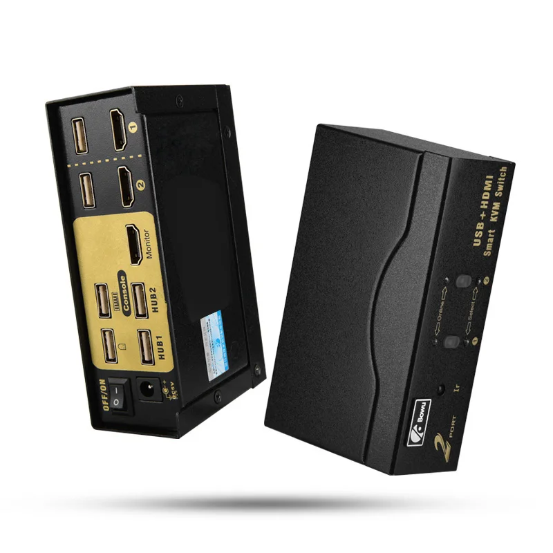 2 портовый Hdmi Kvm интеллектуальный коммутатор в 1 выход пульт дистанционного