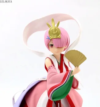 

9'' Anime Re Life in a Different World From Zero Rem Ram with fan Standing Ver. 1/7 scale Sexy PVC Action Figure Model Toys Gift