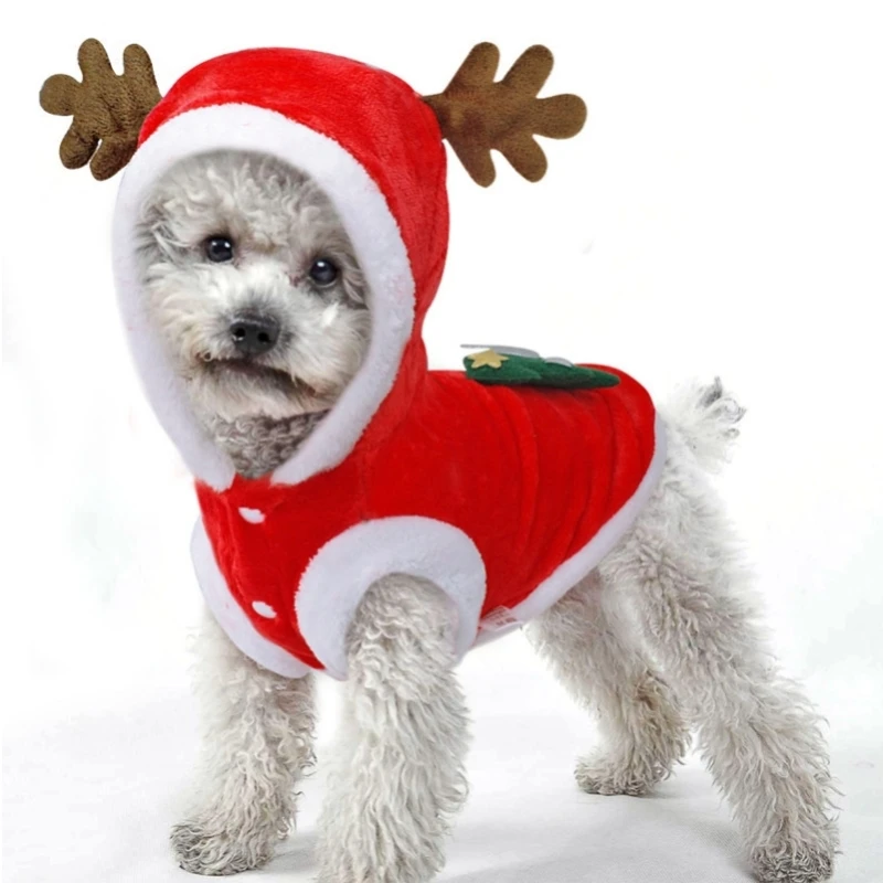 Kopek Kiyafeti Es Pet Kopek Noel Ceket Kis Sicak Kalin Sevimli Karikatur Kucuk Kopek Kiyafeti Kostum Giyim Yavru Kedi Kostum Dog Coats Jackets Aliexpress