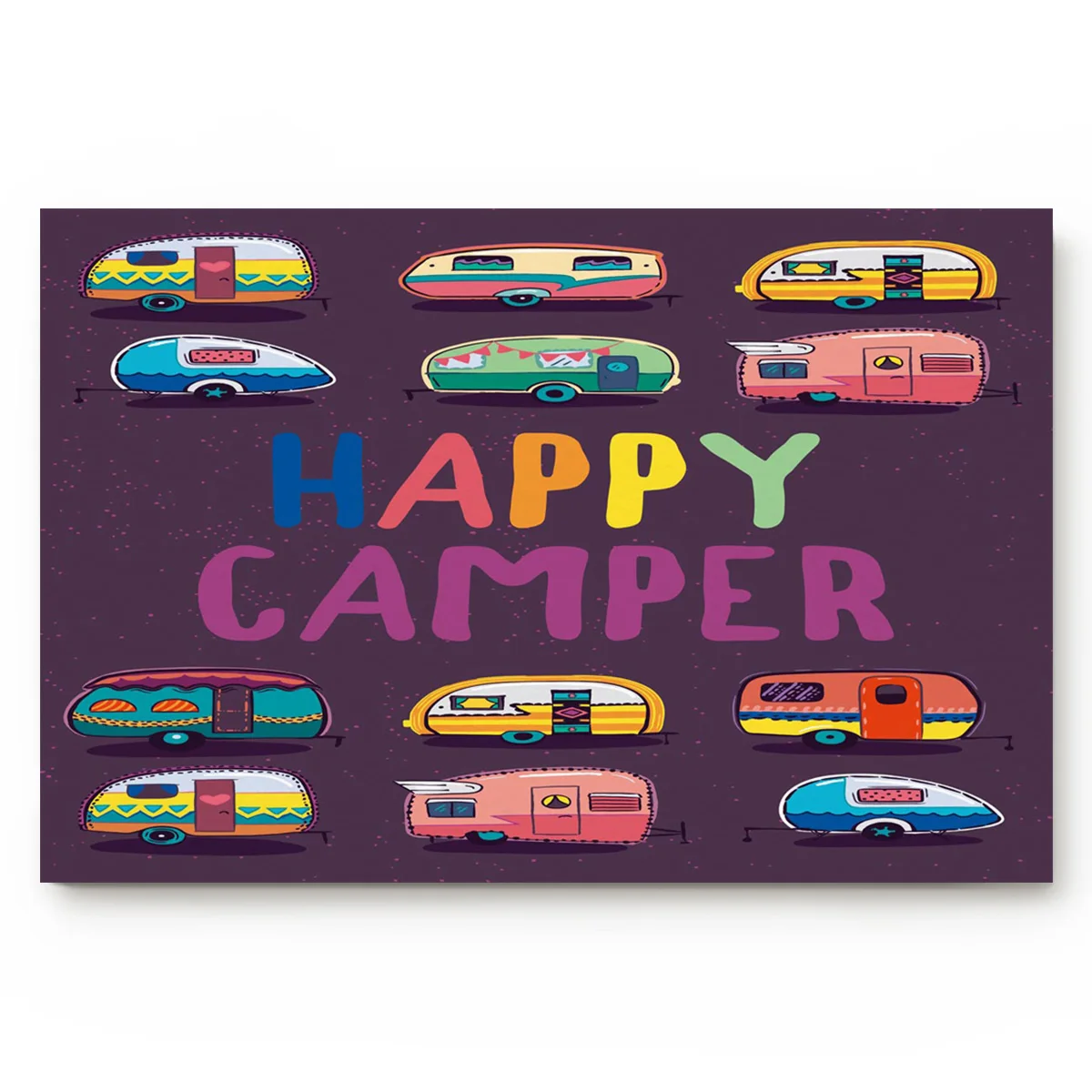 Cars Camping Fun Caravans Animated Pictures Colorful Cartoons Bathroom