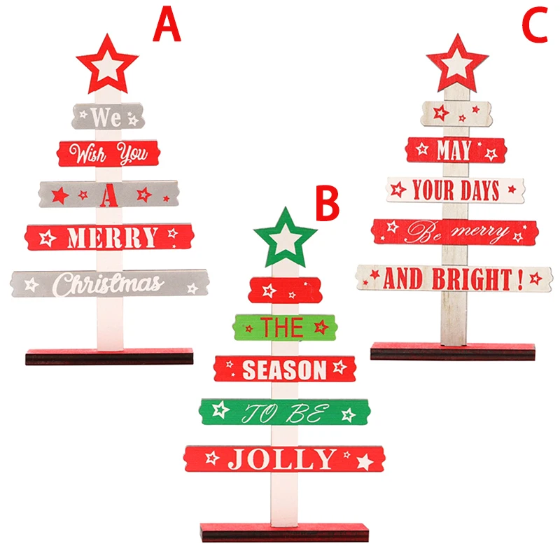 Новогодняя Мини Рождественская деревянная елка Обои для рабочего стола Merry Christmas Noel Natale Natal Kerst домашний декор вечерние Декор