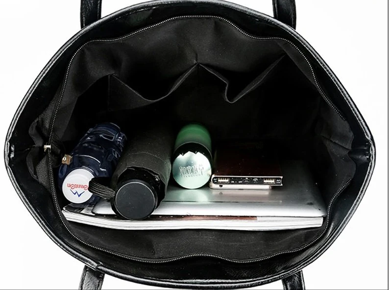 Женская сумка большой вместимости, Сумка с крокодиловым узором, новинка, брендовая дизайнерская женская сумка на плечо, черная основная