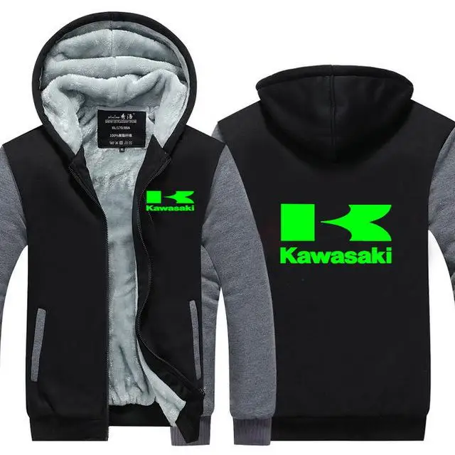5 цветов,, зимняя Толстовка для мотогонок, свитер для Kawasaki, куртка для внедорожника, мужское повседневное пальто, пуловер, шерстяная куртка с подкладкой X - Цвет: 6