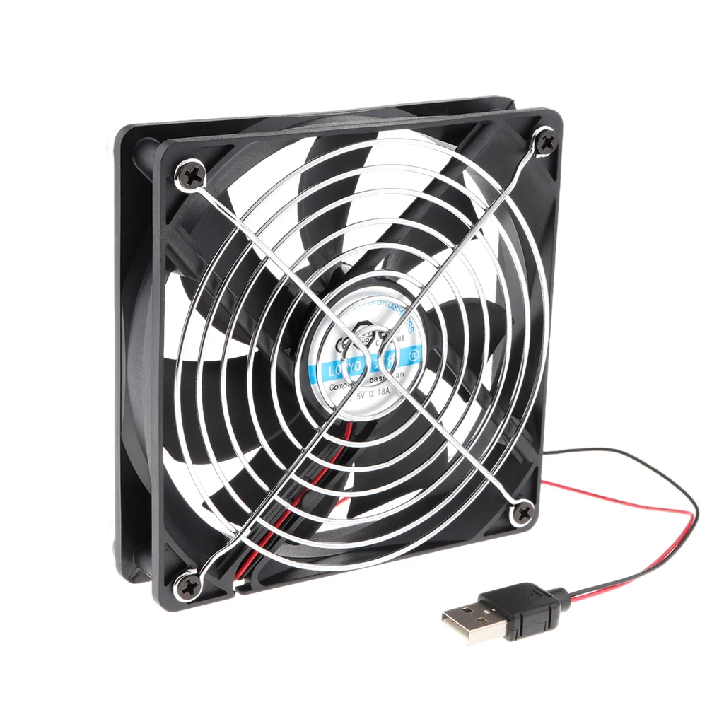 120x120mm Silent USB Fan Cooling Ventilator 5V for Playstaion/Xbox One/Mini PC/Router/DVR Radiator Fans