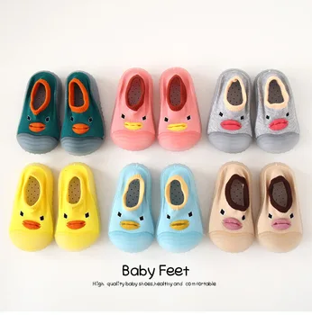 

Children Floor Socks Spring New Style Cartoon Cotton Baby Household Anti-slip Floor Socks Soft Rubber Sole Babies' Toddler Shoes