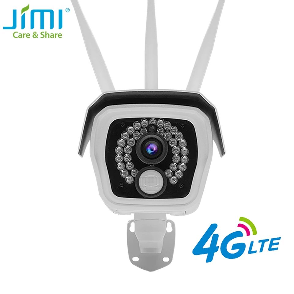 

Jimi JH016 4G LTE Camera 1080p Starlight Night Vision Work with SIM card IP66 Weatherproof 30 Day Free Cloud Storage IP Camera