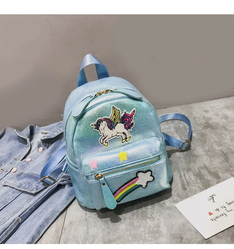 

Simple fashion large volume drawcord zipper leather cloth double shoulder sports leisure backpack men and women