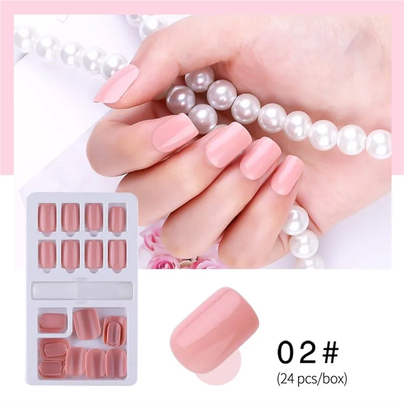 

Fake Nails Matte False nail 24pcs Detachable tips for Nails Extension Manicure Art