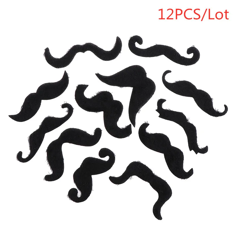 12pcs/Lot Creative Funny Costume Mustache Pirate Party Halloween Cosplay Fake Beard Whisker Kid Adult Novelty Party Supplies