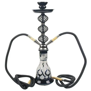 

1 Set of Portable Travel Hookah Set with Double Hose Bowl Clip Charcoal Tray Hookah Bar