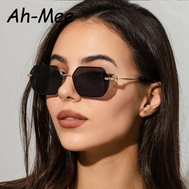Saashi Fashion Unisex Square Plain Glasses Men Women Metal Polygon Anti Blue.