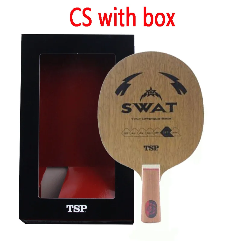 CS with box TSP SWAT настольный теннис лезвие(7 деревянная древесина, петля/быстрая атака) ракетка для Пинг-Понга Летучая мышь весло - Цвет: CS with box