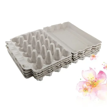

5 Pcs 24 Grids Pulp Fiber Egg Flats Egg Storage Box Container Paper Pulp Egg Holder Egg Carrier Packaging Box