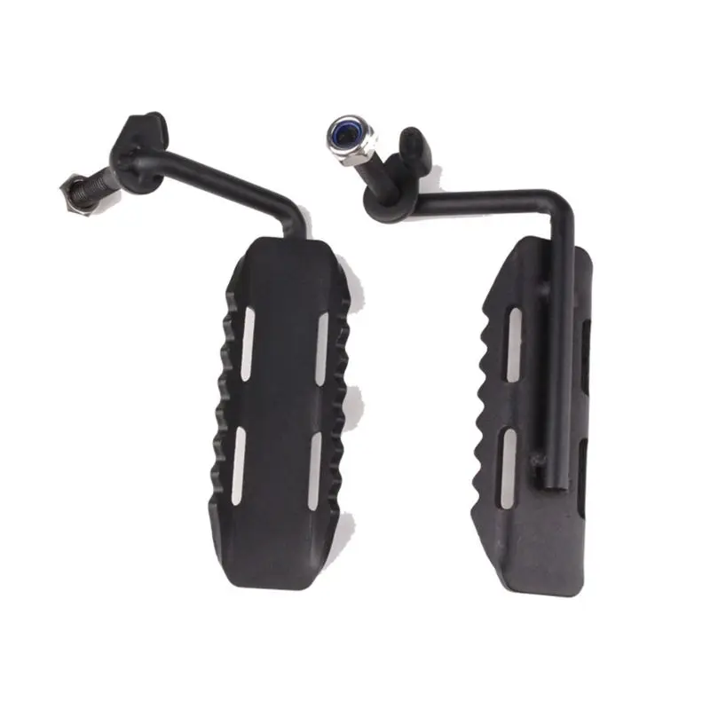 Black Steel wrangler Foot Pegs, Exterior Door Hinge Foot Rest Peg Pedal for Jeep Wrangler JK JKU 2007-(Pair) LX9C