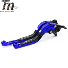 Тормозной рычаг сцепления для YAMAHA YZFR1 YZF-R1 1999 2000 2001 черный+ синий Мотоцикл Регулируемый складной выдвижной логотип YZF R1