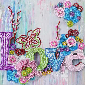 

5D DIY Special Shaped Diamond Painting Love Modern Pattern Partial Cross Stitch Mosaic Kits Decor