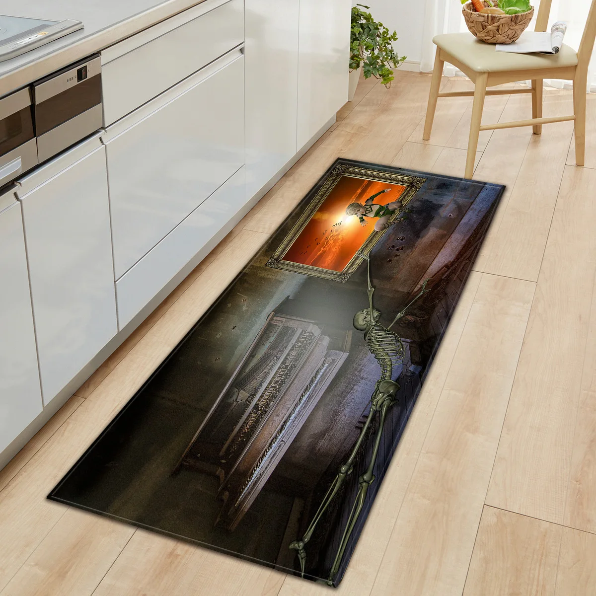 Long Rectangle Carpet Bedroom Home Entrance Hallway Carpet Flannel Living Room Floor Rug Bedroom Doormat Flannel Sofa Foot Mat