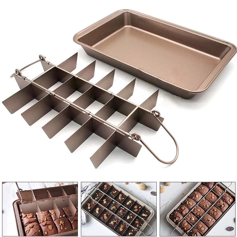 18 Cavity Cake Pan Non-Stick Bread Mold Square Shape forma de bolo For Baking Stainless Steel Bakeware Tools Kitchen |
