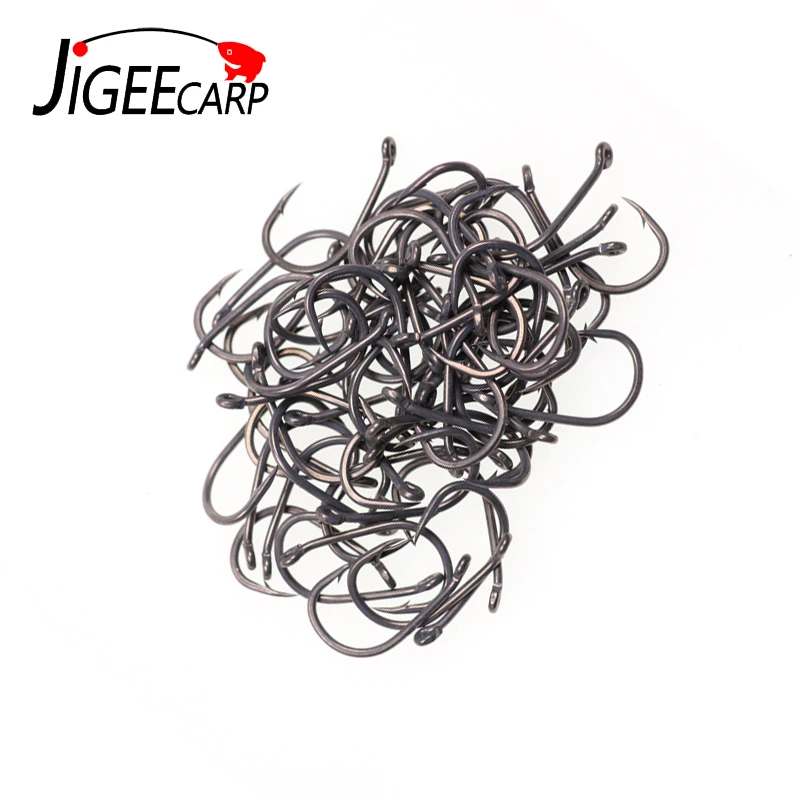 JIGEECARP 500 шт. крючки для ловли карпа, грубые рыболовные крючки для ловли карпа, острый Рыболовный крючок с колючей и без колючки, Крючки#2#5#6#7#8