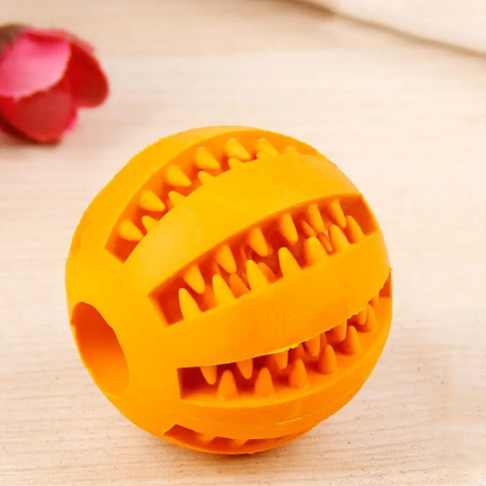 Pet Sof Pet игрушки для собак интерактивный эластичный шарик жевательная игрушка для собак зуб чистый шар еды Экстра-жесткий резиновый мяч
