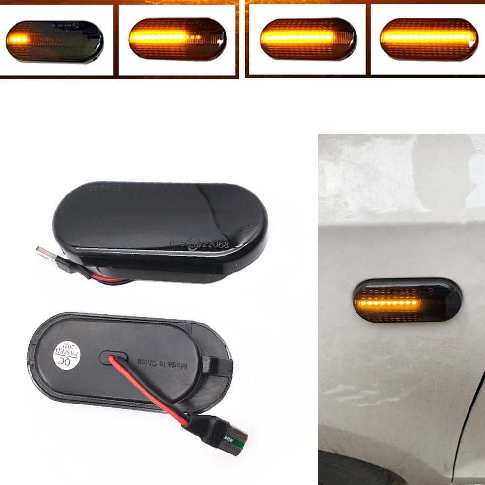 2PCS Led Dynamic Side Marker Turn Signal Light Sequential Blinker Light For VW Golf 3 4 MK3 MK4 Passat 3BG Polo 6N 9N Bora Vento