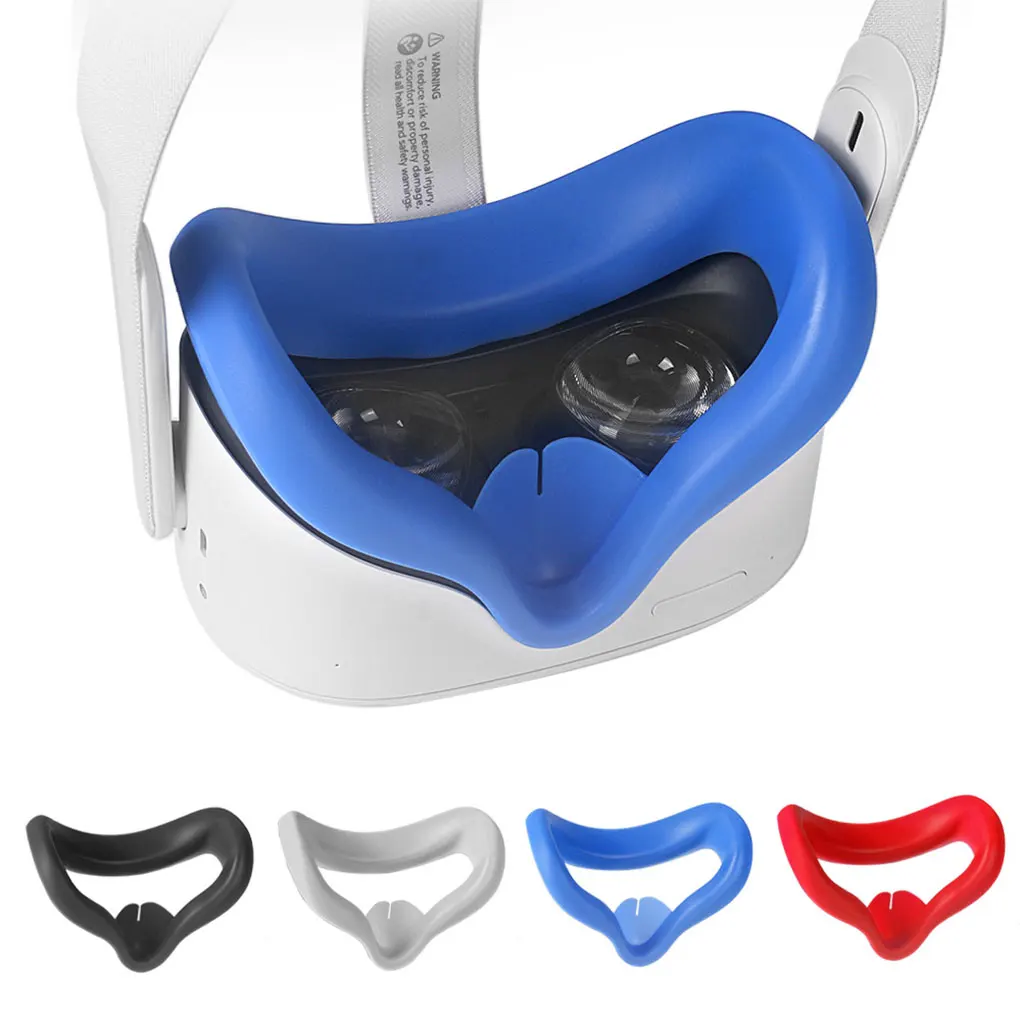 Cubierta de silicona para gafas Oculus Quest 2 VR, antisudor, antifugas, bloqueo de luz, almohadilla para ojos, para Oculus Quest 2