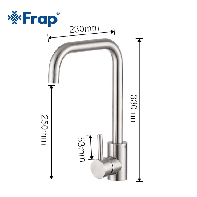 Frap Stainless Steel Kitchen Faucet Brushed Process Swivel Basin Faucet 360 Degree Rotation Hot & Cold Water Mixers Tap Y40107/8 5