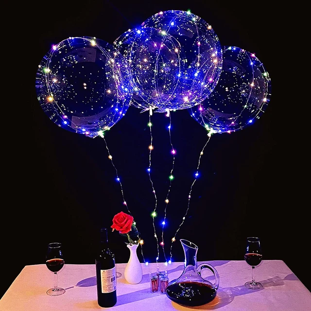 Ballon transparent avec guirlande LED pour Mariages et Fêtes, Accessoires  de fête