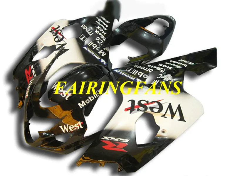 Мотоцикл обтекатель комплект для SUZUKI GSXR600 750 K4 04 05 R 600 GSXR750 2004 2005 ABS черно белые Обтекатели Кузов+ подарки SE21
