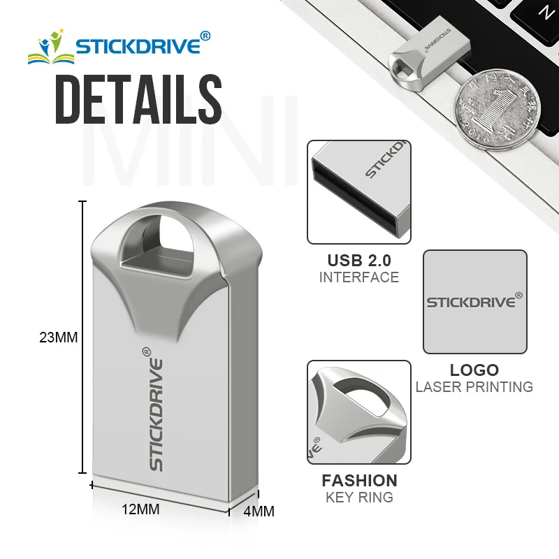 Usb Flash Drive Flash Drive Super mini pendrive 4gb 8gb 16gb 32gb 64gb 128gb Tiny pen drive storage device simple modern memory stick u disk