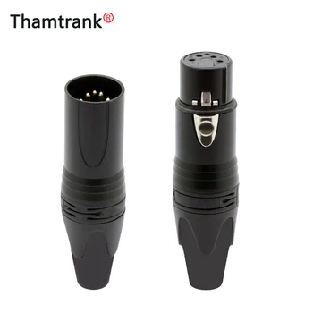 

10pcs/lot 5 Pin XLR Audio Cable Connector 5Pin Male plug MIC Snake Plug for Microphone Cable Electrical Adapter