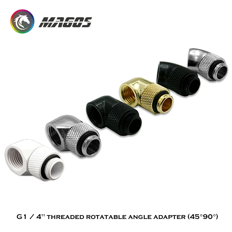 Water Pumps 90 Degree Tube Fitting G1/4 Thread 90 Degree Elbow 360 Degree Rotatable Connector PC Water Cooling Fitting for Water Blocks Silver Radiators Water Pumps 90 Degree Tube Fitting G1/4 Thread 90 Degree Elbow 360 Degree Rotatable Connector PC Water Cooling Fitting for Water Blocks Silver Radiators