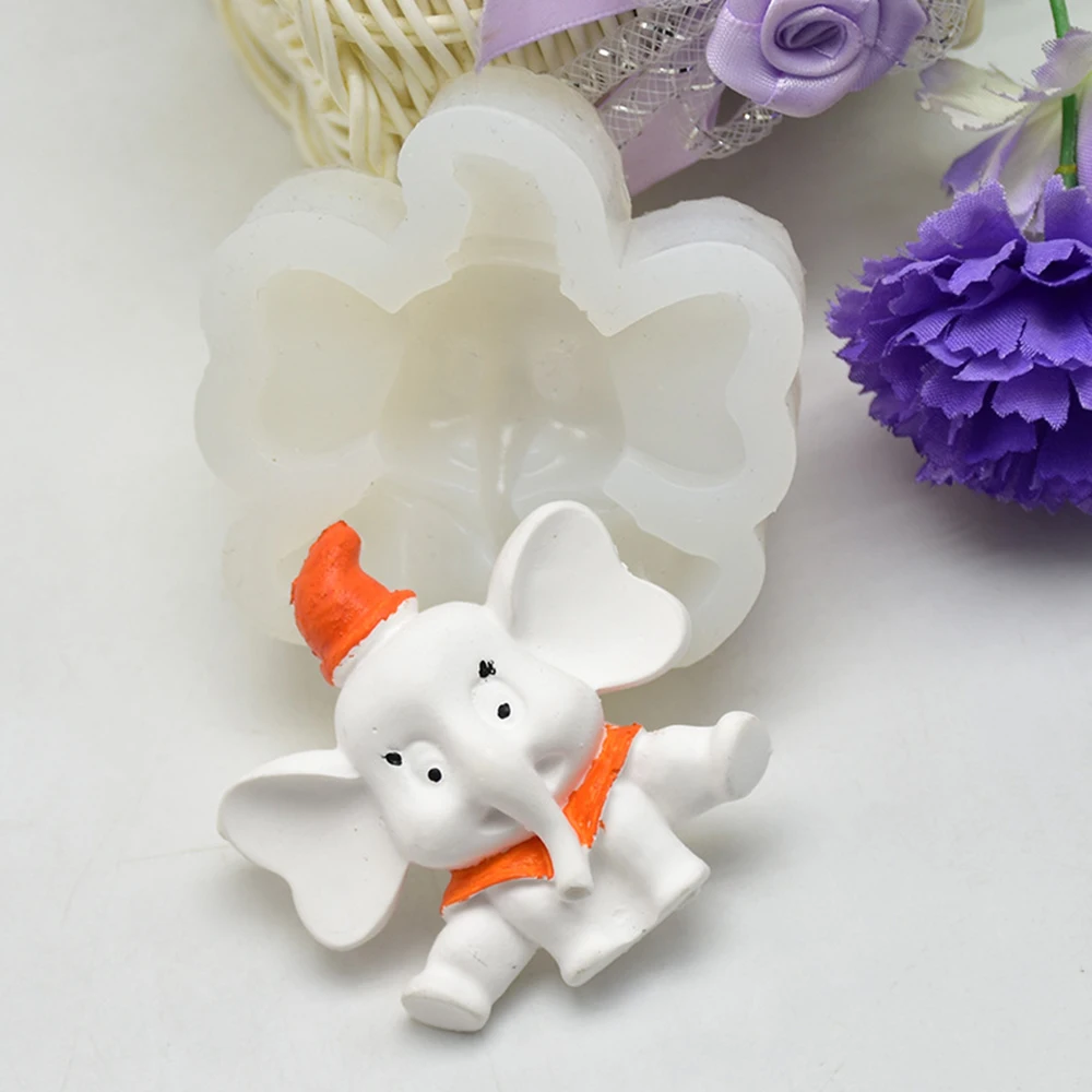 3D DIY формы для выпечки инструменты Dumbo силиконовые формы для торта животные формы для торта помадка форма для шоколада ультра-светильник глиняная форма инструмент для формирования