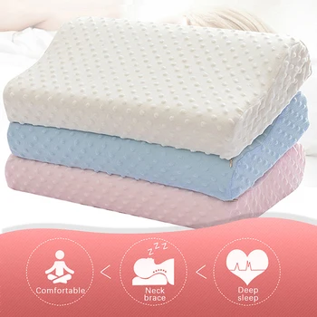 

Memory Foam Pillow Fiber Slow Rebound Soft Pillow Orthopedic Pillow To Sleep Neck Massager Cervical Health Care Pillow Cushion