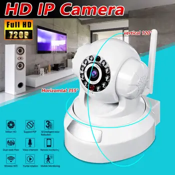 

720P HD IP Camera CCTV WiFi Wireless Security Camera Two Way Audio IR Night Vision Move Detection P2P Baby Monitor Pet Camera