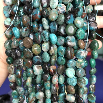

8-10mm Natural Irregular Chrysocolla Stone Accessories Beads Loose Spacer Beads For Jewelry Making DIY Bracelet Necklace 15"Inch