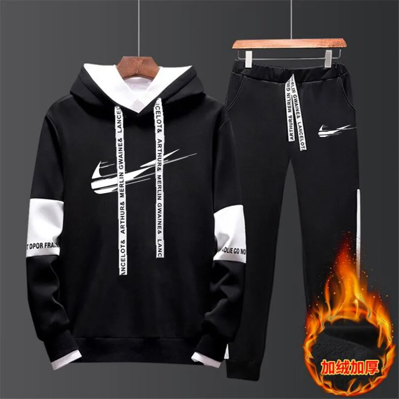 

Fashion Printed Velvet Sweater Suit Popular Brand New Style Europe And America Men And Women Fashion MEN'S Hooded Sweater