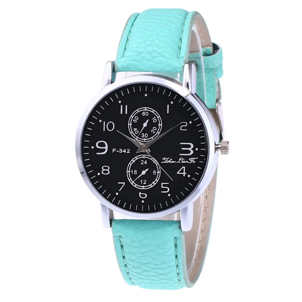 Leather Quartz Watch Analog Wrist Watch Simple Classic Black Dial Design Fashion Girl Valentine Wristwatch Watch 3