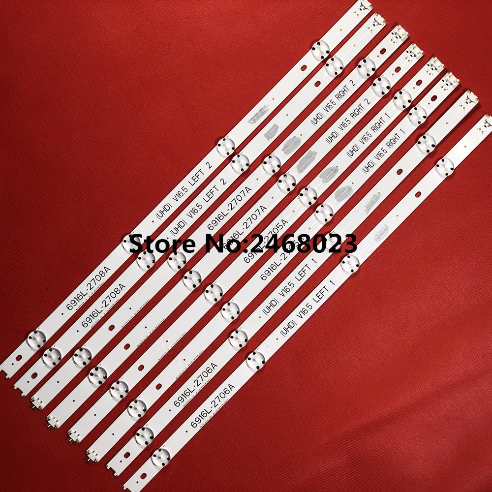 8PCS/set LED backlight strip for LG 49LJ58300W 49UH603V 49UH620V 6916L-2705A 2706A 2707A 2808A 2710A 2711A 2712A 2713A | Лампы и