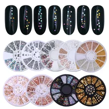 1 коробка смешанных цветов Хамелеон дизайн ногтей 3D украшение из камня в колесо ногтей горный хрусталь блеск маленькие бусины разной формы для ногтей