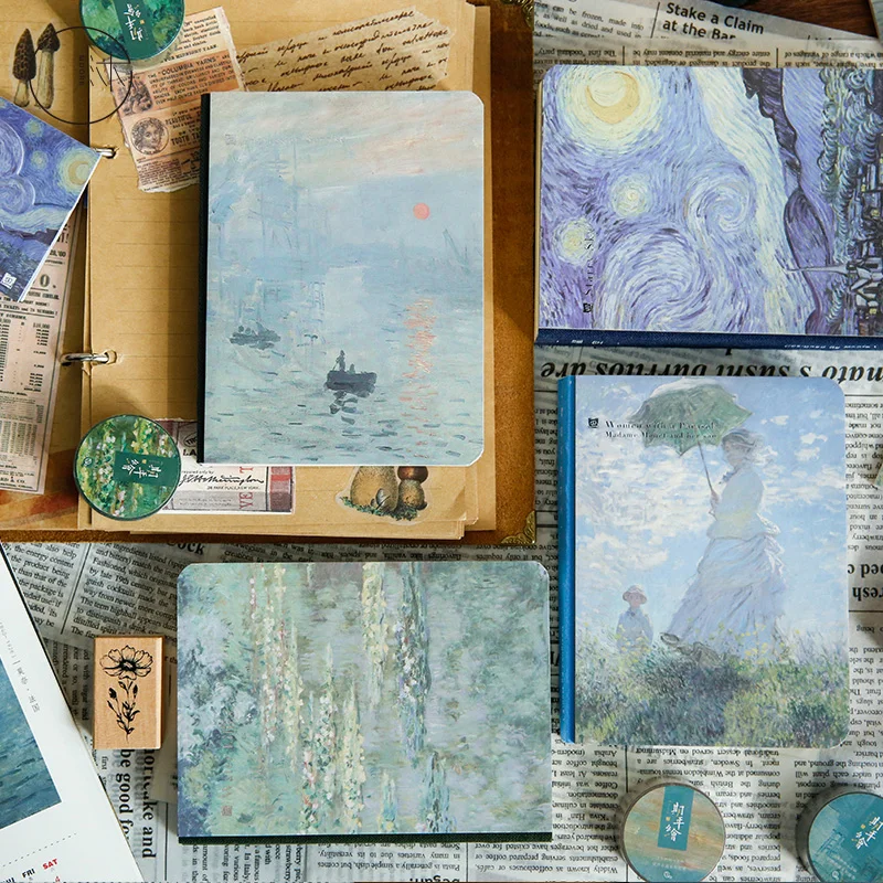 World famous paintings van gogh Blank Sketchbook Diary Drawing Painting Notebook set Sketch Book School Supplies birthday gift World famous paintings van gogh Blank Sketchbook Diary Drawing Painting Notebook set Sketch Book School Supplies birthday gift