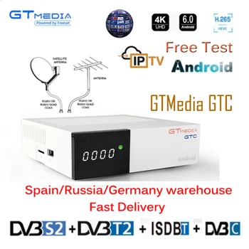 

GTMEDIA GTC 4K Android TV Box Receptor DVB-C Cable Youtube DVB-S2 DVB-T2 Bluetooth 4.0 Satellite Receiver Cccam IPTV Biss VU Box
