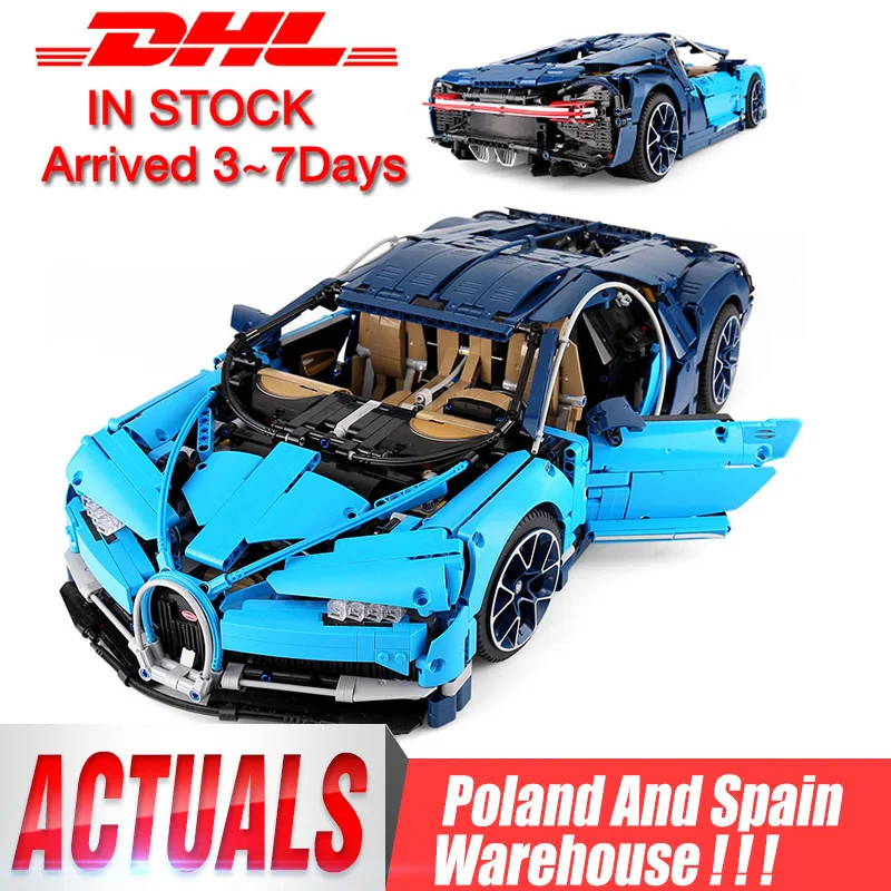 DHL FAST SHIPPING BLACK Bugatti Chiron Compitible Lego 42083 With Manual Book